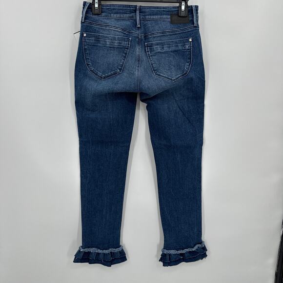 Mavi Distressed Ruffle Hemline Jeans Size 27 NWT - Picture 5 of 6